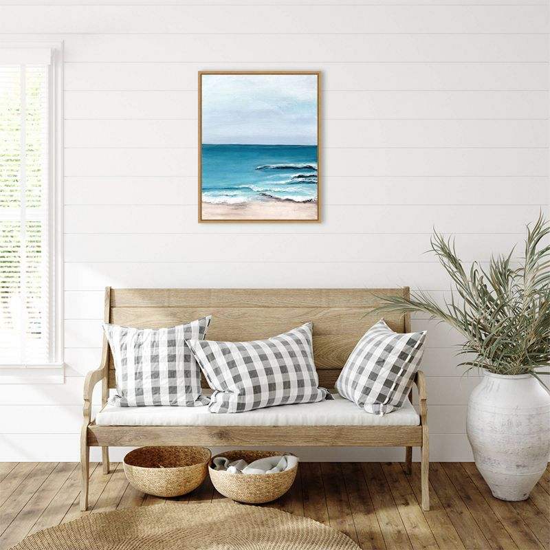 Amanti Art 23"x28" Oceanside View I by Marcy Chapman Framed Canvas Wall Art Print