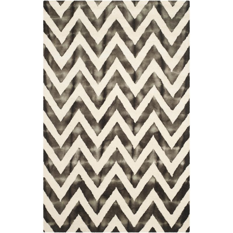 Dip Dye DDY715 Hand Tufted Area Rug - Ivory/Charcoal - 5'x8' - Safavieh.