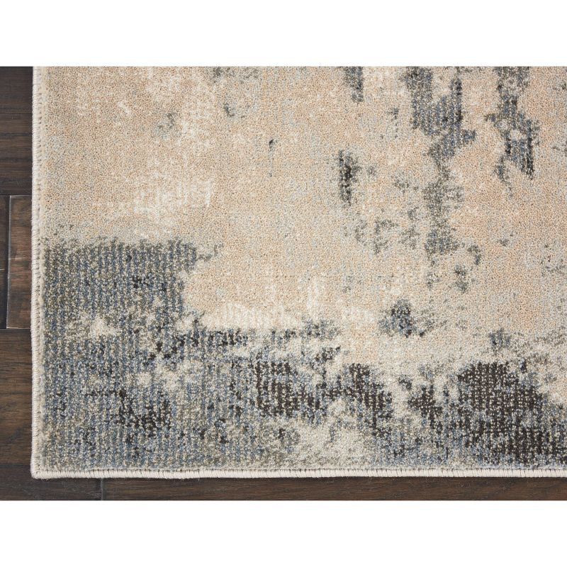 Nourison Maxell Transitional Abstract Area Rug Ivory/Grey 2'2" x 10'