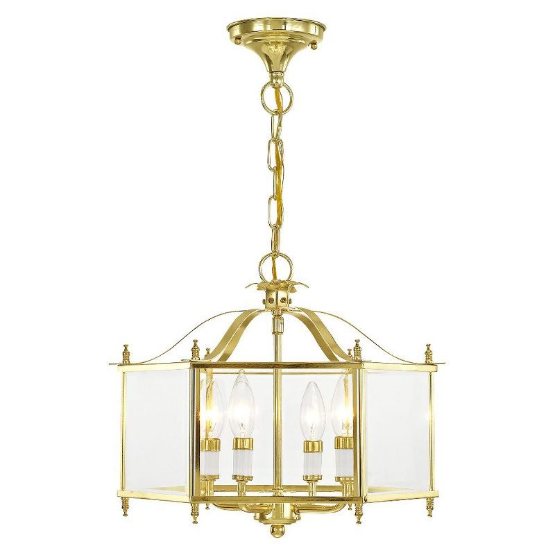 Livex Lighting Livingston 4 - Light Pendant in  Polished Brass