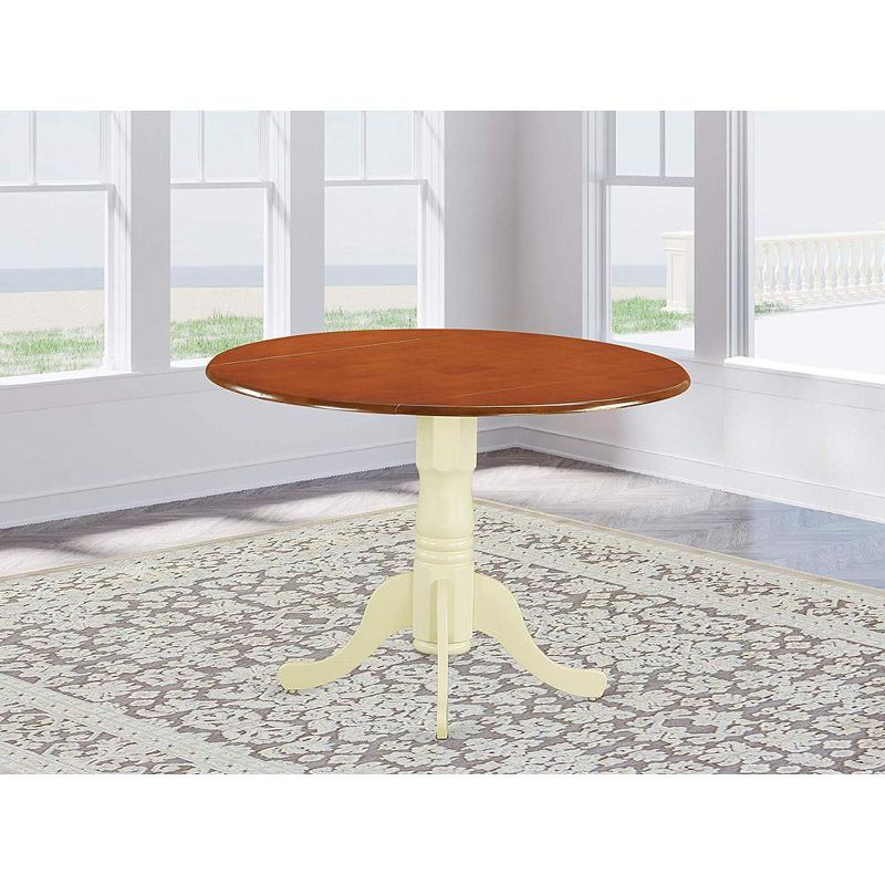 East West Furniture,Dining Table Mahogany & Black