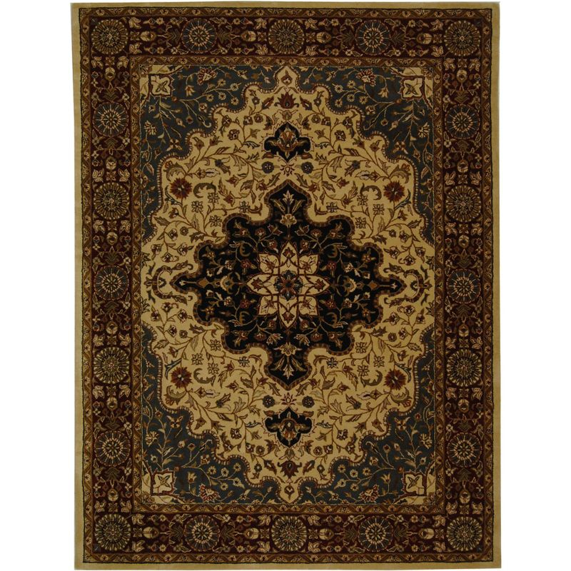 Heritage HG760 Hand Tufted Area Rug - Ivory/Red - 8'3"x11' - Safavieh.