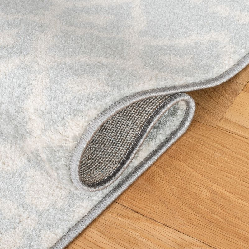 Mercer MRE414 Power Loomed Area Rug - Light Grey/Cream - 6'7"x6'7" - Safavieh.