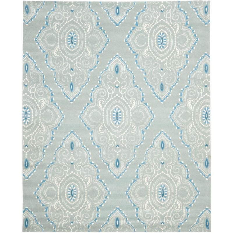 Wyndham WYD372 Hand Tufted Area Rug - Blue/Ivory - 6'x9' - Safavieh.