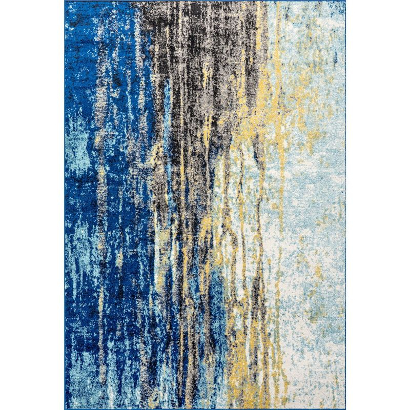 Nuloom Katharina Abstract 7x9 Area Rug for Living Room Bedroom Dining Room Kitchen, Blue/Multicolor