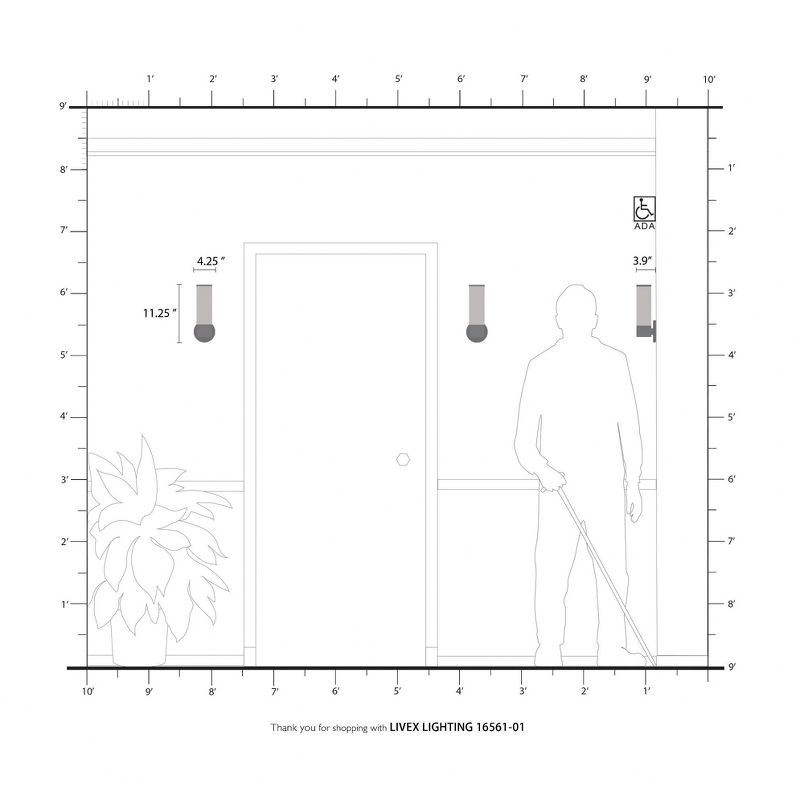 Livex Lighting Lindale 1 - Light Sconce in  Antique Brass