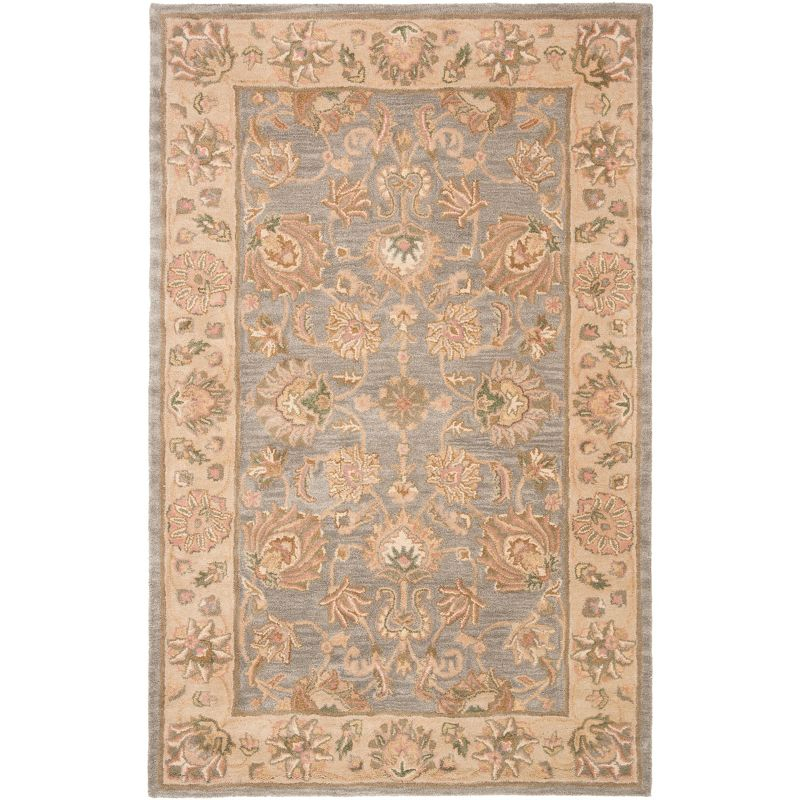 Heritage HG343 Hand Tufted Area Rug - Blue/Beige - 5'x8' - Safavieh.