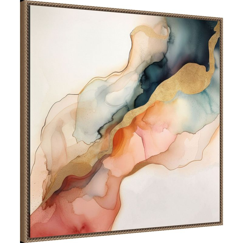Amanti Art Abstracted Radiance I by Irena Orlov Canvas Wall Art Print Framed 30-in. W x 30-in. H.