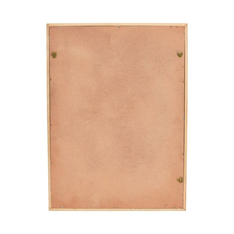 Storied Home Boho Handwoven Cotton Wall Art with Wood Frame and Plastic Cover Faded Red/Natural: Intricate Textile, MDF Composite, Vertical Display