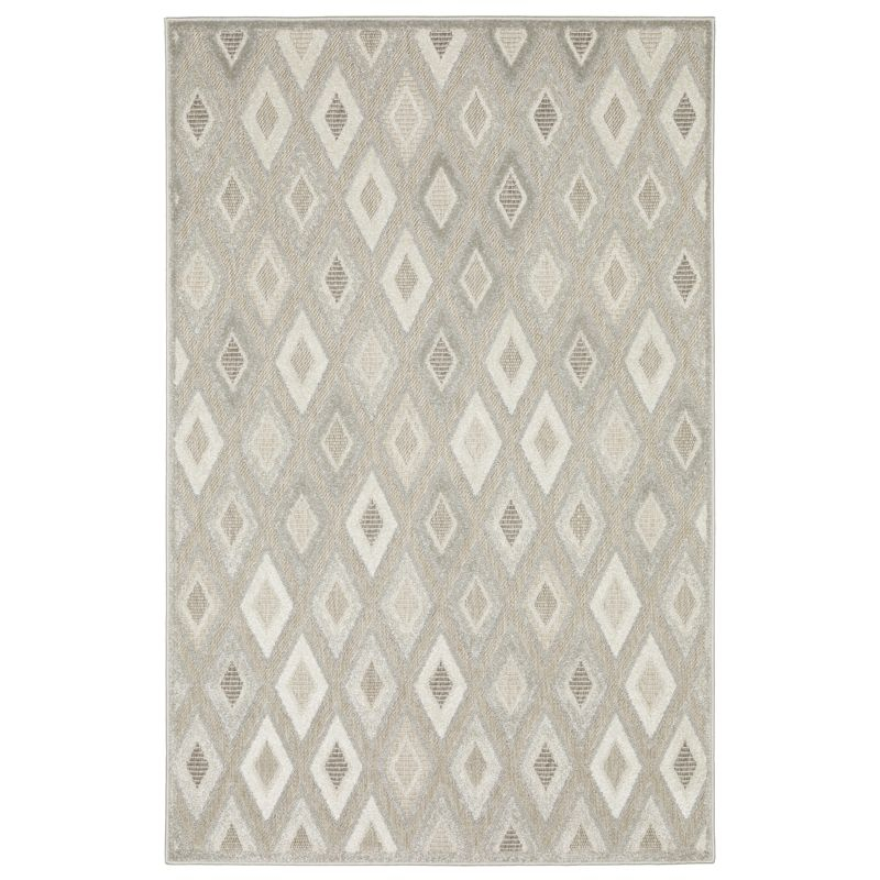 Oriental Weavers Tangier TAN02 Beige/ Grey Indoor Area Rug - 5'3" x 7'6"