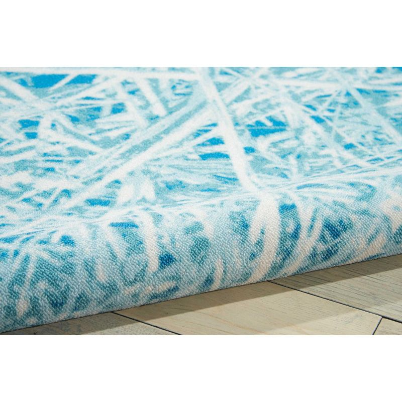 Nourison Home & Garden Abstract Indoor Outdoor Area Rug Marine 5'3" x 7'5"