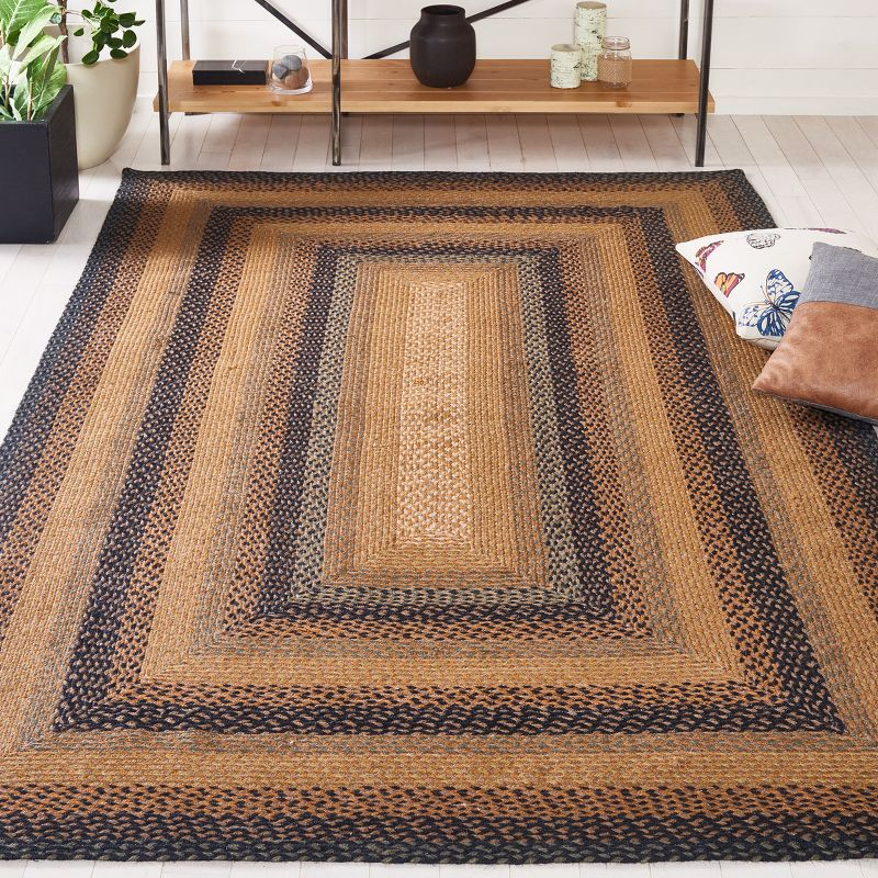 Braided BRD652 Flat Weave Indoor Area Rug - Natural/Sage - 6'x9' - Safavieh