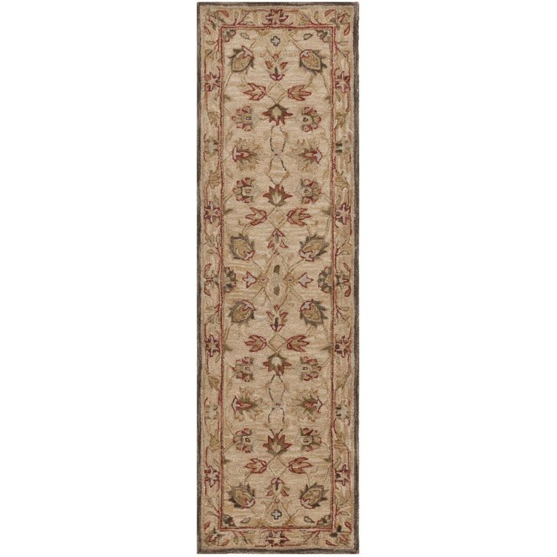 Anatolia AN512 Hand Tufted Indoor Runner Rug - Beige/Beige - 2'3"x12' - Safavieh