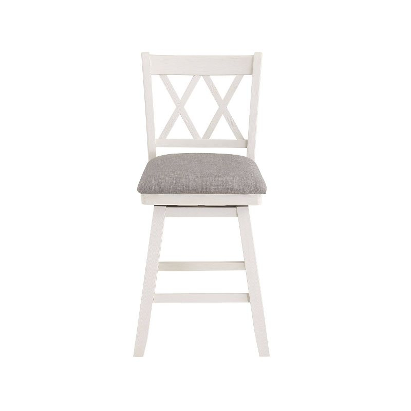 24" Brookline Xx Back Swivel Counter Height Barstool Antique Cream/White - Home 2 Office