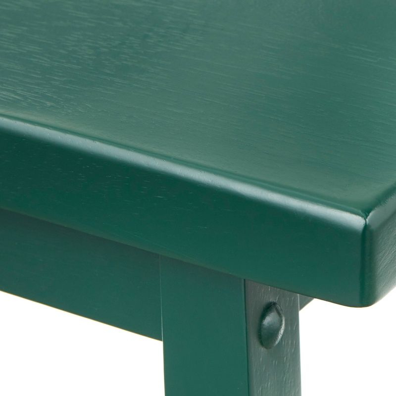24" Arizona Saddle Counter Height Barstool Dark Green - Buylateral: Rubberwood Frame, Mid-Century Modern, Fixed Height