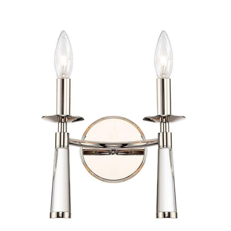 Crystorama Lighting Baxter 2 - Light Sconce in  Polished Nickel