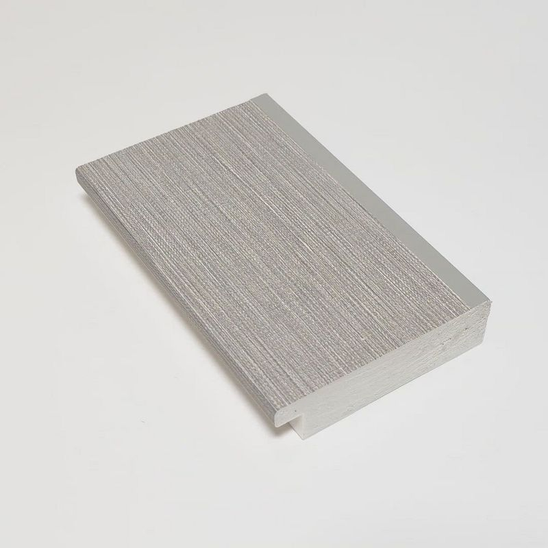 29" x 65" Glam Framed Full Length Floor/Leaner Mirror Linen Gray - Amanti Art: Wall Mount, Polystyrene Frame