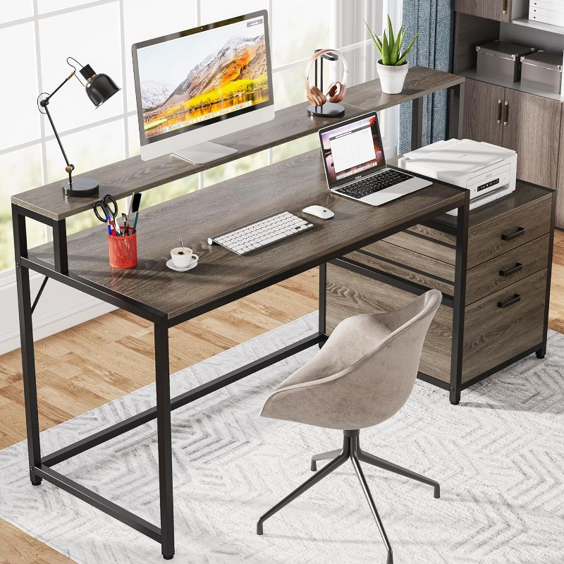 Lantine 63" Ergonomic Office Desk