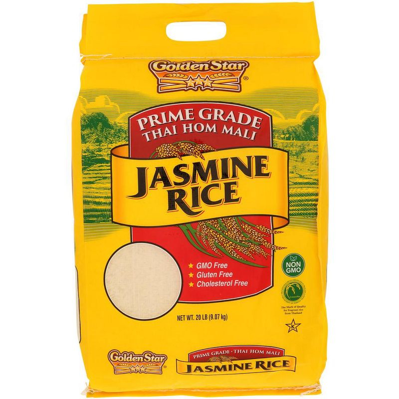 Golden Star Rice Jasmine Prime Grade Thai Hom Mali - 20lb