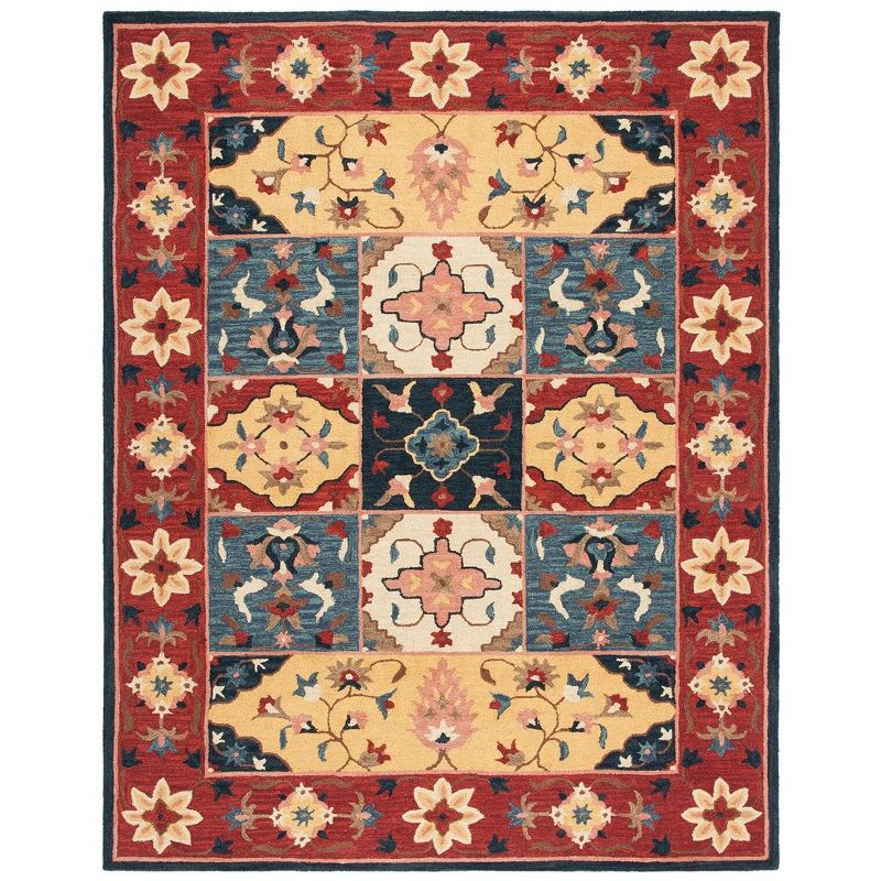 Aspen APN402 Hand Tufted Area Rug - Red/Gold - 8'x10' - Safavieh.