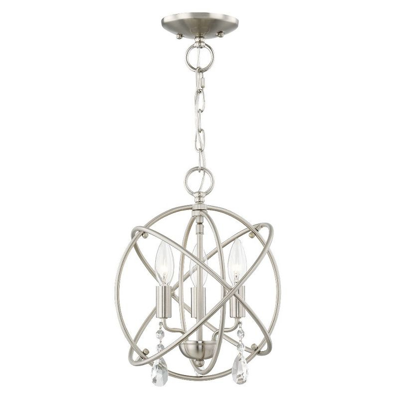 Livex Lighting Aria 3 - Light Chandelier in  Brushed Nickel