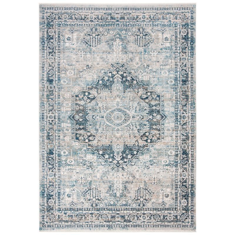 Victoria VIC933 Power Loomed Area Rug - Blue/Grey - 8'x10' - Safavieh.
