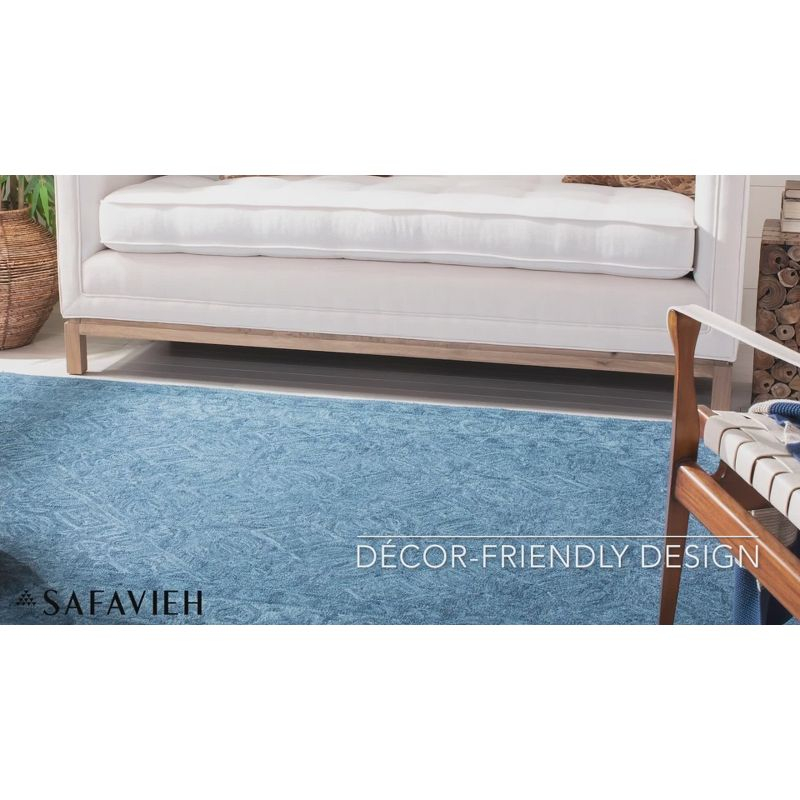 Dip Dye DDY151 Hand Tufted Indoor Area Rug - Navy Blue - 7' Round - Safavieh