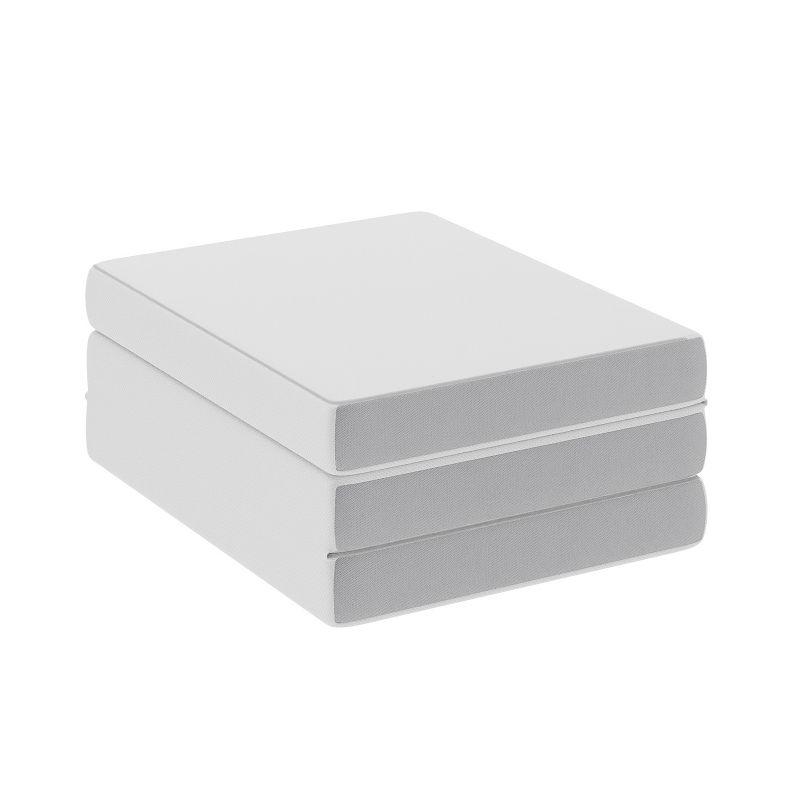 Flash Furniture Cloud Portable Tri-Fold 4" Cooling Memory Foam Cot Mattress in a Box with Removable Washable Cover