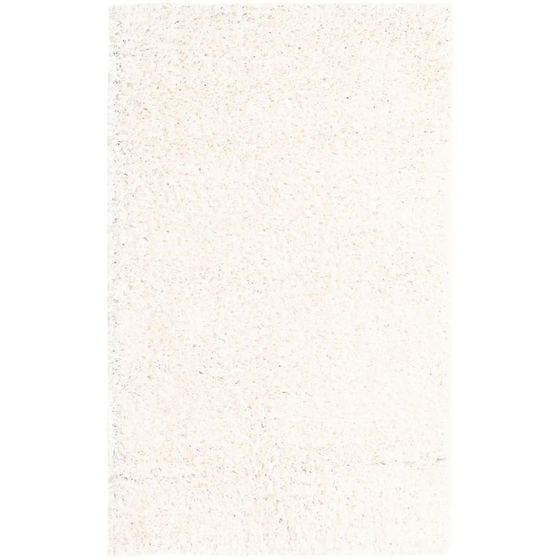 Unique Loom 3' 3 x 5' 3 Solid Shag Snow White Area Rug