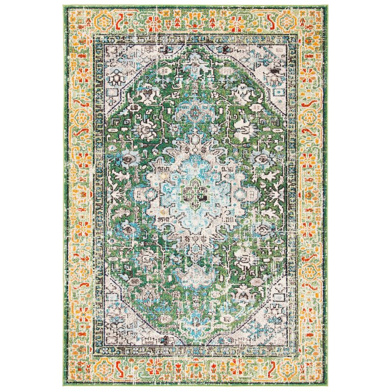 Madison MAD474 Power Loomed Indoor Area Rug - Green/Turquoise - 6'x9' - Safavieh