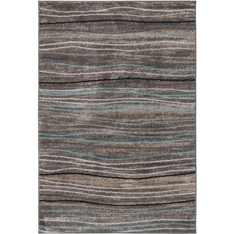 Amsterdam AMS111 Power Loomed Indoor Accent Rug - Silver/Beige - 4'x6' - Safavieh