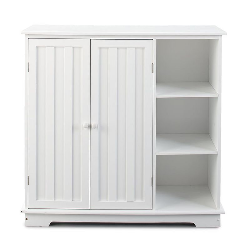 The Lakeside Collection Beadboard Buffet Cabinet - Sideboard with Storage - White