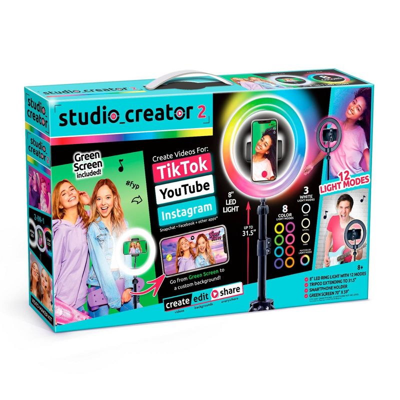 Studio Creator Video Maker 2 - Canal Toys: Creator Kit for Girls Age 8+, DIY Art & Craft Activity, Includes Light