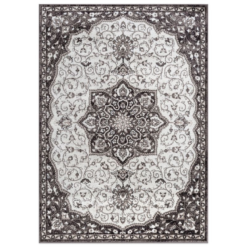 World Rug Gallery Traditional Medallion Area Rug - BROWN 7' 10" x 10'