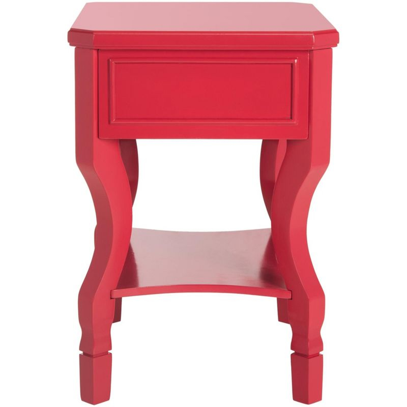Alaia 1 Drawer Nightstand - FOX6275 - Red - Safavieh Couture