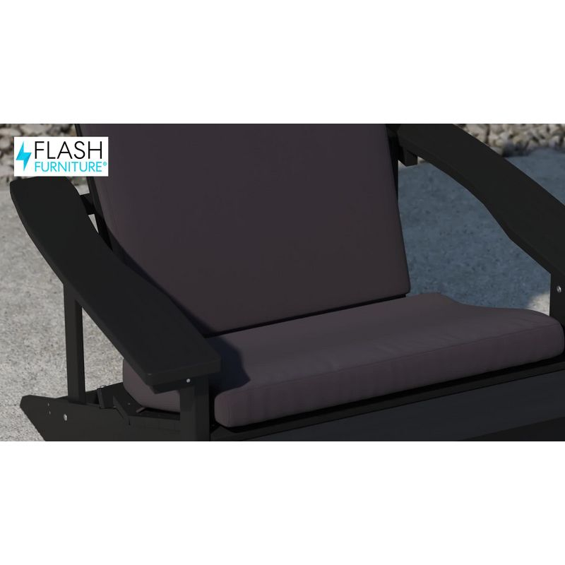 Flash Furniture Charlestown Set of 2 All Weather Indoor/Outdoor High Back Adirondack Chair Cushions, Patio Furniture Replacement Cushions - Teal