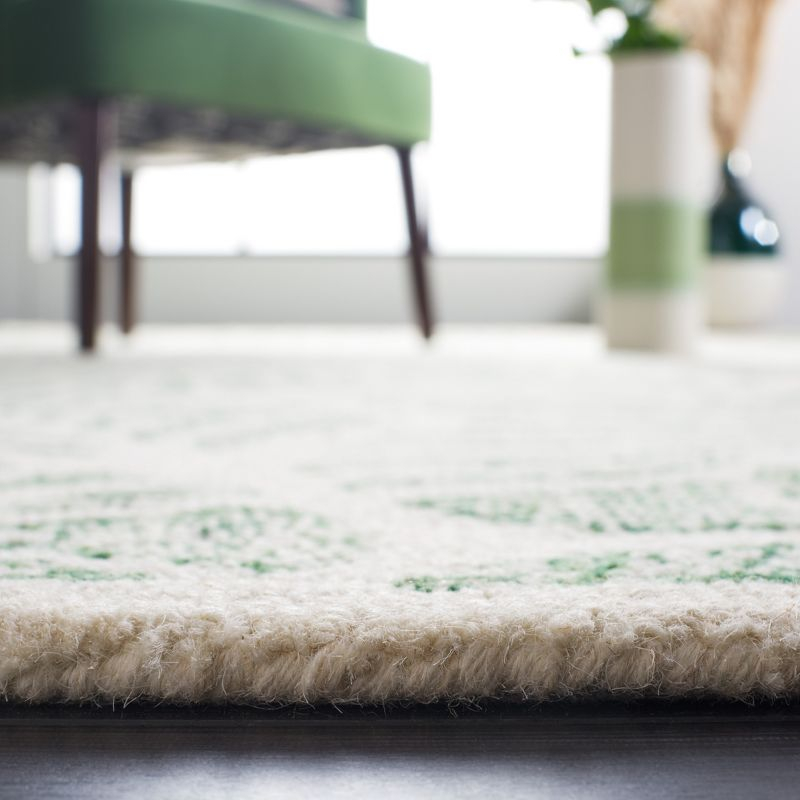 Martha Stewart Jardin - MSR3529 - Indoor Hand Tufted Area Rugs - Ivory/Green - 6'x6'