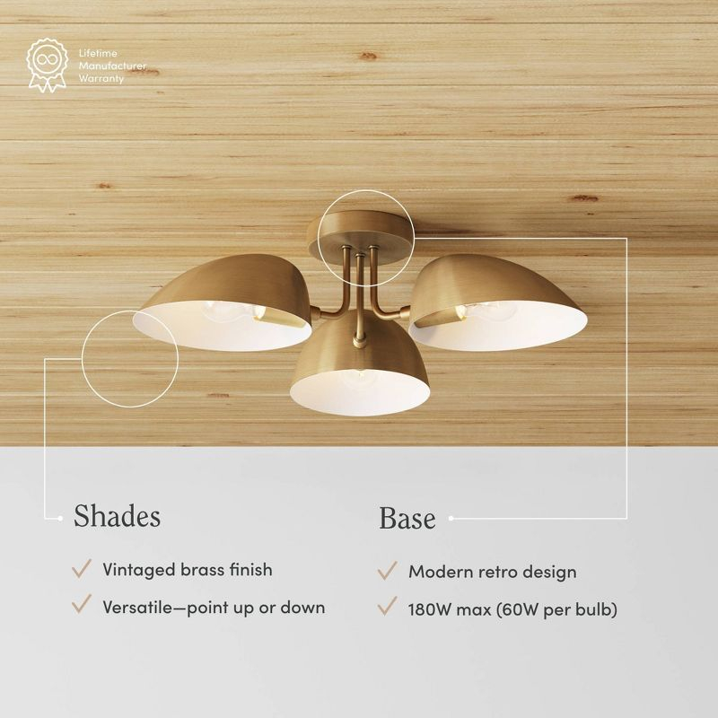Nathan James Argo Flush Mount Gold