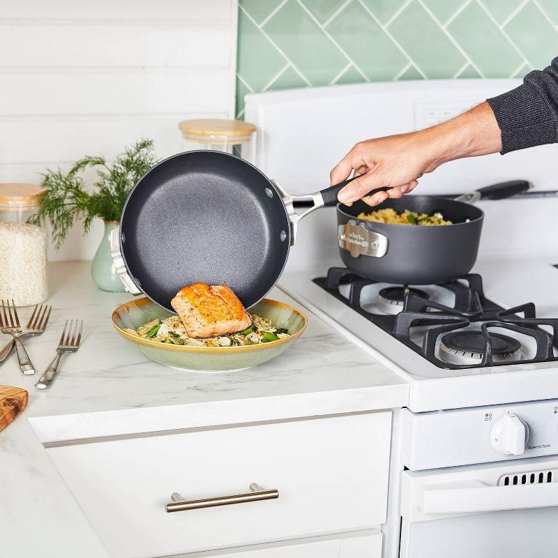 Select by Calphalon with AquaShield Nonstick 9pc Space-Saving Cookware Set: Stackable Pans, Stay-Cool Handles, Dishwasher-Safe