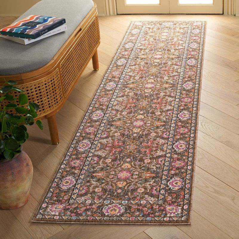 Crimson CMS224 Loomed Indoor Area Rug - Brown/Blue - 2'2"x4' - Safavieh