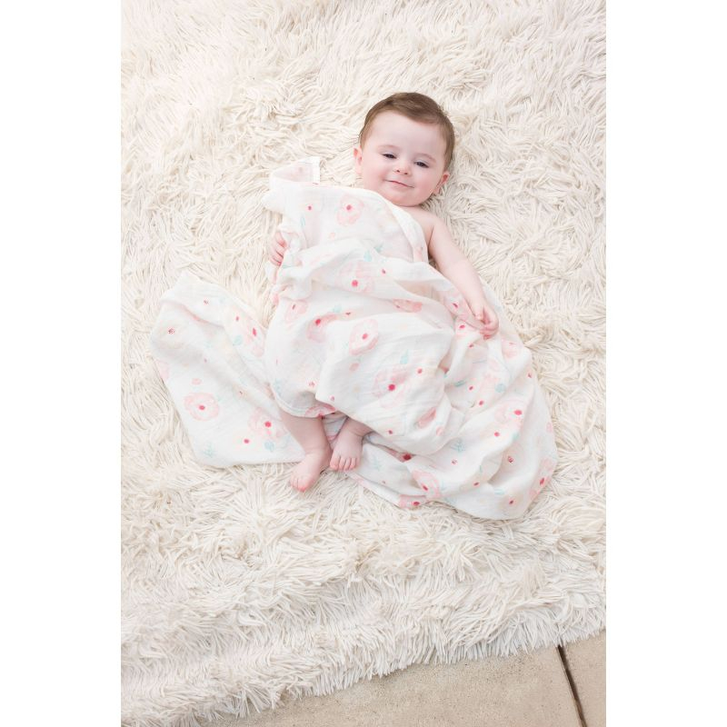 aden + anais essentials Muslin Swaddle Blankets - Full Bloom - 4pk