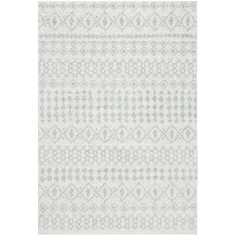 Tulum TUL240 Power Loomed Indoor Area Rug - Ivory/Light Grey - 5'3"x7'6" - Safavieh