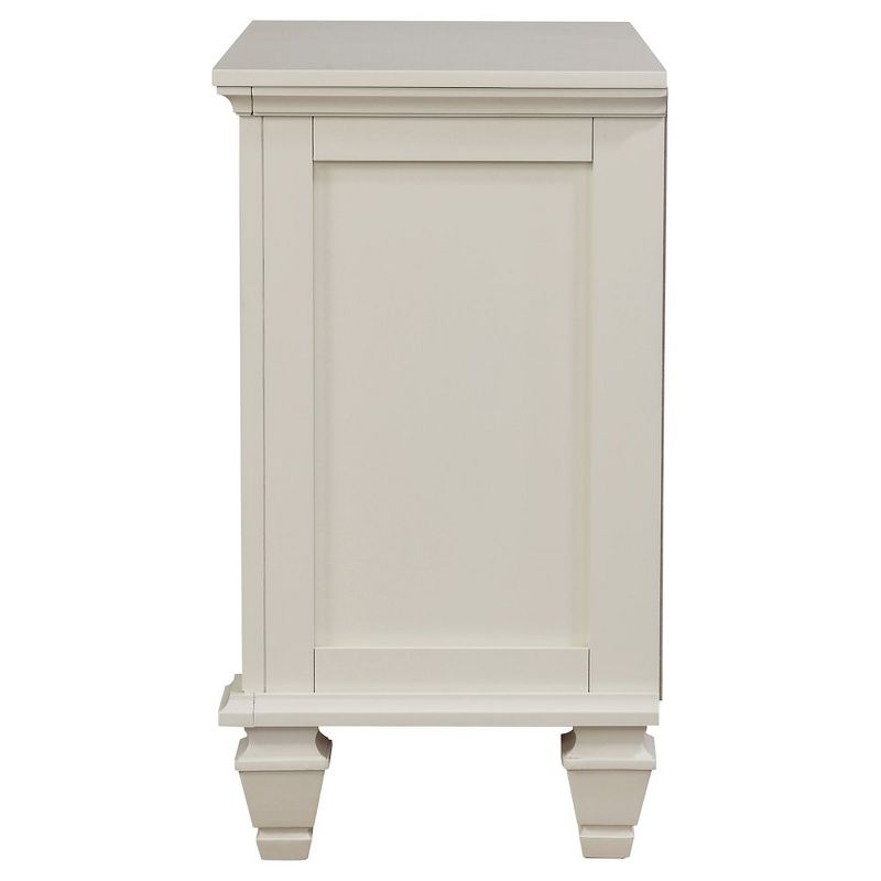 Coaster,Sandy Beach 3-drawer Nightstand Cream White