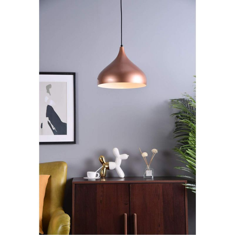 Elegant Lighting Circa 1 Light Honey Gold Pendant
