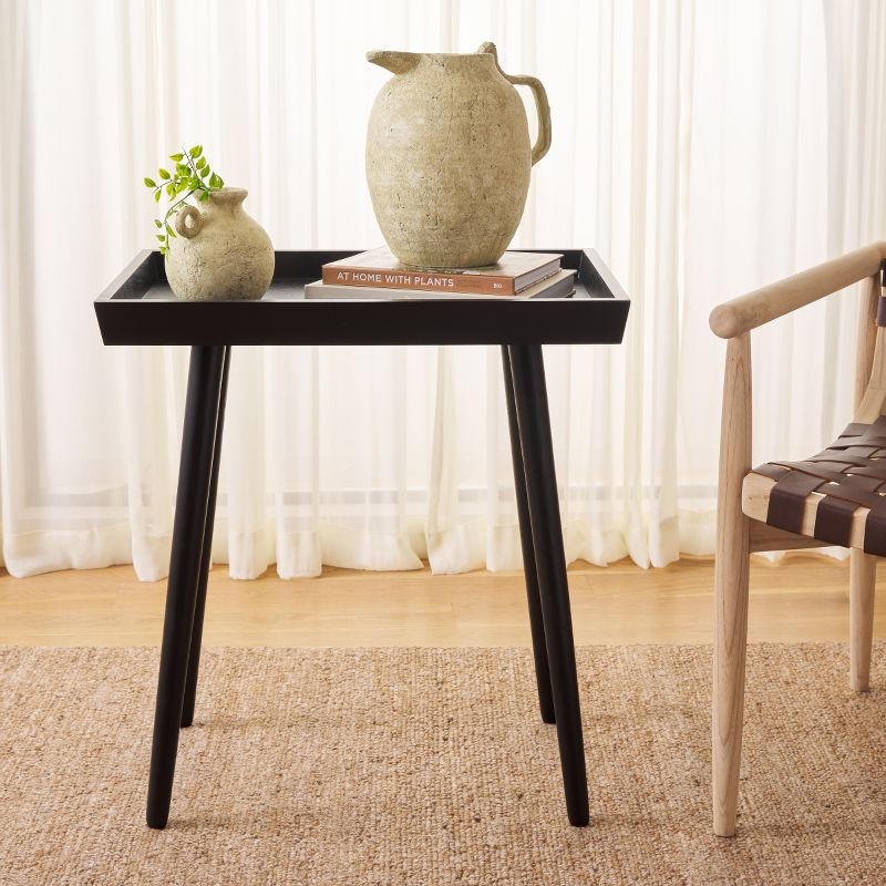 Nonie Tray Accent Table - Black - Safavieh