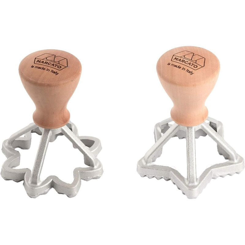 Marcato Classic Ravioli Maker Stamp Kit, Flower + Star, 2.5-Inch