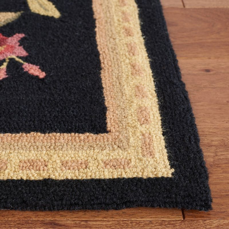 Chelsea HK210 Hand Hooked Area Rug - Black - 5'3"x8'3" - Safavieh.
