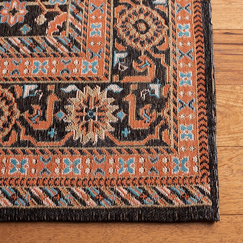 Classic Vintage CLV114 Power Loomed Area Rug - Black/Rust - 8'x10' - Safavieh.