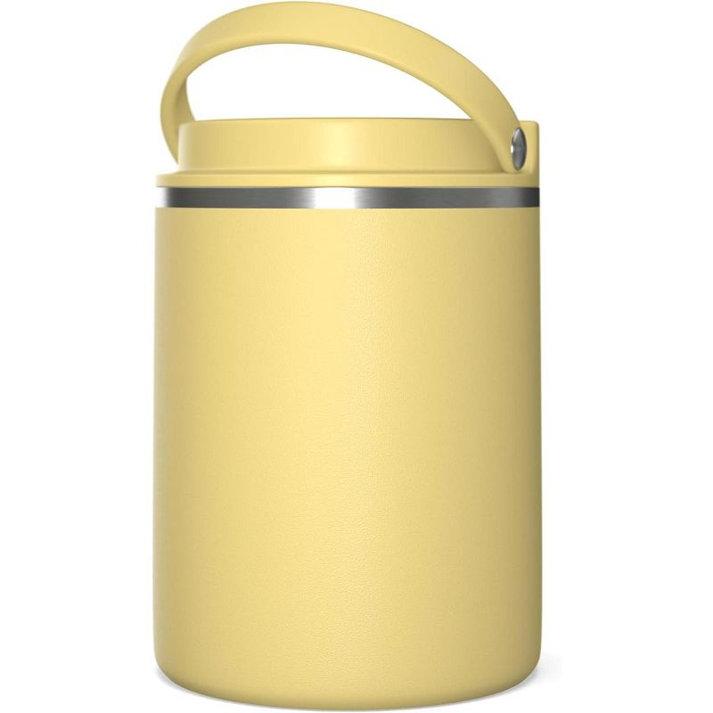Hydrapeak 32 Oz Stainless Steel Vacuum Insulated Wide Mouth Leak-proof Thermos Food Jar For Hot And Cold, 10 Hours Hot 16 Hours Cold (Canary)