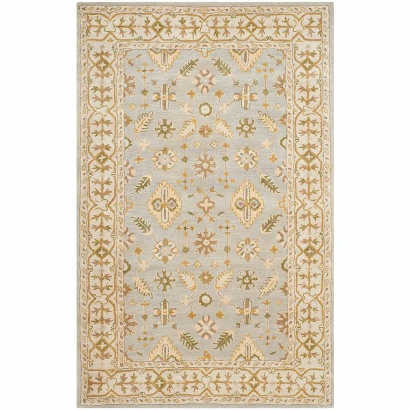 Classic CL933 Hand Tufted Area Rug - Light Blue/Ivory - 5'x8' - Safavieh.